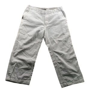 Columbia Womens Capri Pants Size 12 White Casual Outdoors Flat Front Classic